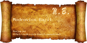 Modrovics Bazil névjegykártya